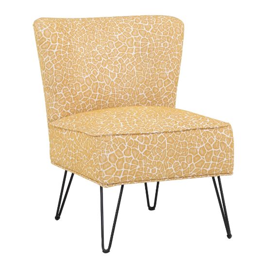 Picture of Office Star Alea Accent Chair, Yellow Animal Print/Black