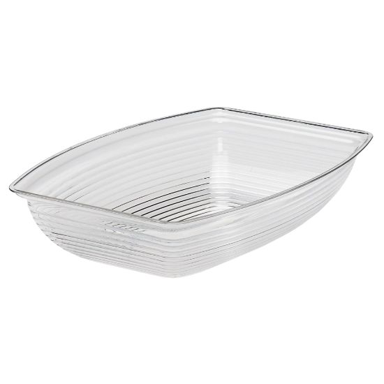 Picture of Cambro Camwear Rectangular Ribbed Bowls, 2.9 Qt, Clear, Pack Of 12 Bowls