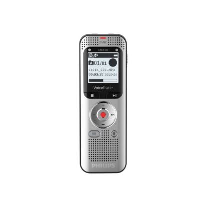 Picture of Philips Voice Tracer DVT2050 - Voice recorder - 8 GB - aluminum light silver metal front and black