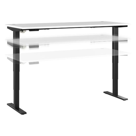 Picture of Bush Business Furniture Move 40 Series Electric 72inW x 30inD Electric Height-Adjustable Standing Desk, White/Black, Standard Delivery