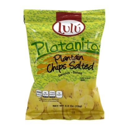 Picture of Lulu Platanitos Salted Plantain Chips, 2.5 Oz, Pack Of 24 Bags