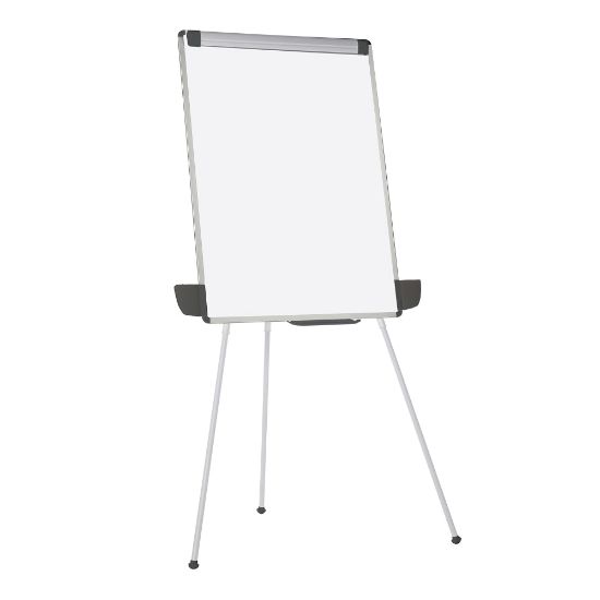 Picture of MasterVision Tabletop/Floor Tripod Non-Magnetic Dry-Erase Whiteboard Presentation Easel, 29in x 41in, Aluminum Frame With Silver Finish