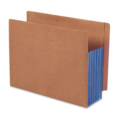 Picture of Smead Redrope Extra-Wide End-Tab File Pockets, Legal Size, 5 1/4in Expansion, 30% Recycled, Blue Gusset, Box Of 10