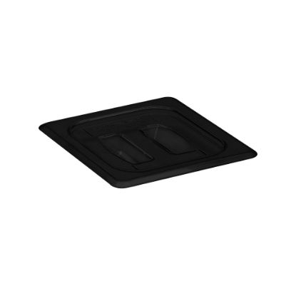 Picture of Cambro Camwear 1/6 Food Pan Lids With Handles, Black, Set Of 6 Lids