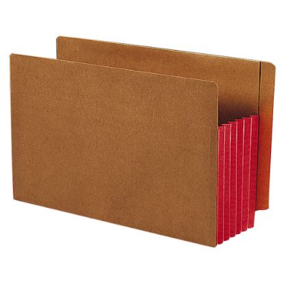 Picture of Smead Redrope Extra-Wide End-Tab File Pockets, Legal Size, 5 1/4in Expansion, 30% Recycled, Red Gusset, Box Of 10