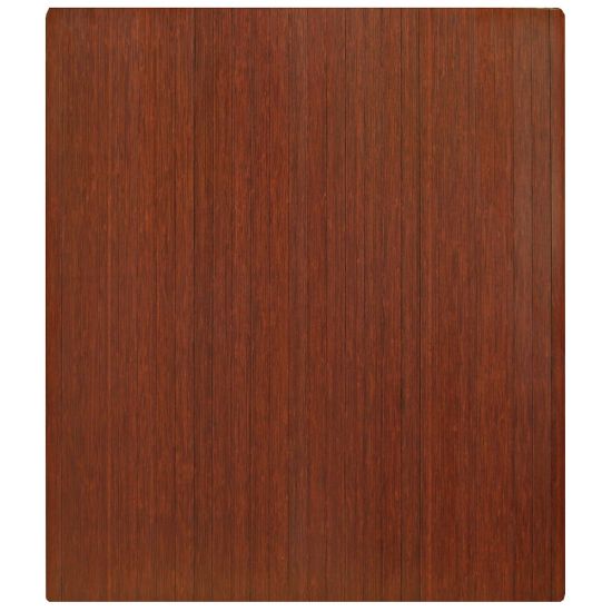 Picture of Anji Mountain Bamboo Roll-Up Chair Mat, 48in x 42in, 1/4in-Thick, Dark Cherry