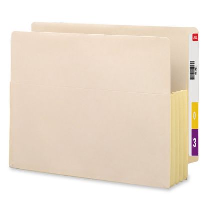 Picture of Smead Tyvek-Lined Gusset End-Tab File Pockets, Letter Size, 3 1/2in Expansion, Manila, Box Of 10