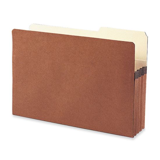 Picture of Smead 2/5-Cut Top-Tab File Pockets, Legal Size, 3 1/2in Expansion, 30% Recycled, Redrope, Box Of 25