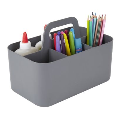 Picture of Realspace Stackable Storage Caddy, Small Size, Gray