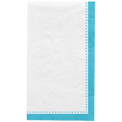 Picture of Amscan Premium Buffet Napkins, 7-3/4in x 4-1/2in, Caribbean Blue