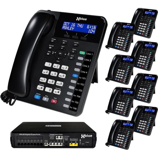 Picture of XBLUE X16 Plus Phone System Bundle With 9 XD10 Phones