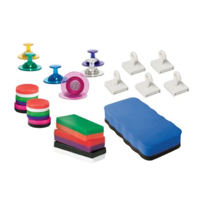 Picture of Dowling Magnets Magnetic Whiteboard 21-Piece Accessories Bundle