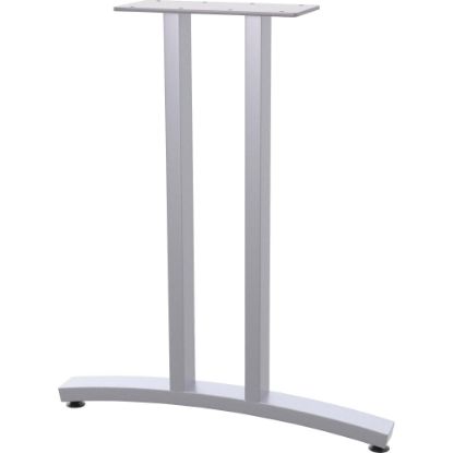 Picture of Special-T Structure Series T-Leg Table Base - Powder Coated T-shaped, Metallic Silver Base - 2 Legs - 150 lb Capacity - Assembly Required - 1 / Set