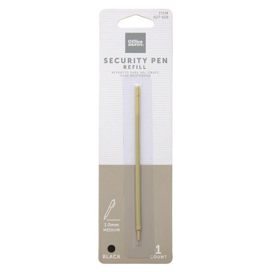 Picture of Office Depot Brand Ballpoint Pen Refill, 1.0 mm, Medium Point, Black