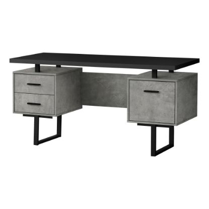 Picture of Monarch Specialties Violet 60inW Computer Desk, Black/Gray