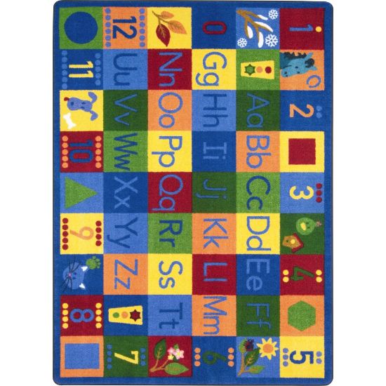 Picture of Joy Carpets Kids Essentials Rectangle Area Rug, Around the Block II, 5-1/3ft x 7-33/50ft, Multicolor