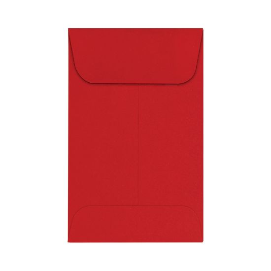 Picture of LUX Coin Envelopes, #1, Gummed Seal, Ruby Red, Pack Of 50