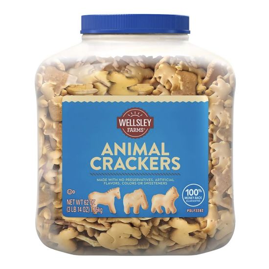 Picture of Wellsley Farms Natural Animal Crackers, 62 Oz Tub