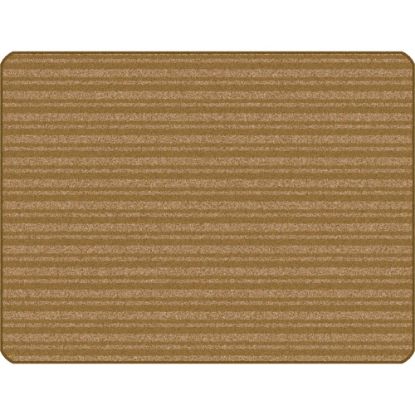 Picture of Carpets for Kids KIDSoft Subtle Stripes Tonal Solid Rug, 3" x 4ft, Brown/Tan