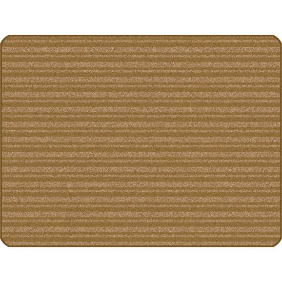 Picture of Carpets for Kids KIDSoft Subtle Stripes Tonal Solid Rug, 3" x 4ft, Brown/Tan