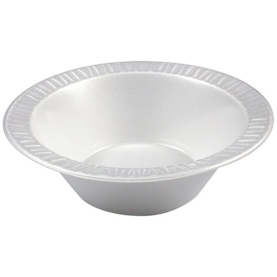 Picture of Dart Laminated Foam Bowls, 12 Oz., White, Pack Of 125