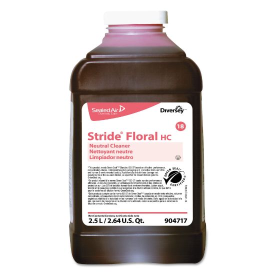 Picture of Diversey Stride Neutral Cleaner, Floral Scent, 84.5 Oz Bottle, Case Of 2