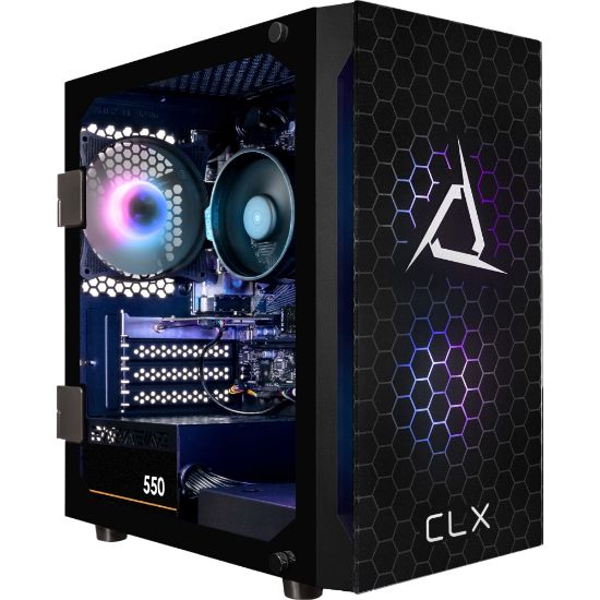 Picture of CLX SET Gaming Desktop PC, AMD Ryzen 5, 8GB Memory, 500GB Solid State Drive, Windows 11