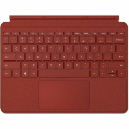 Picture of Microsoft Signature Type Cover Keyboard/Cover Case Microsoft Surface Go, Surface Go 2 Tablet - Poppy Red - Stain Resistant - Alcantara Body