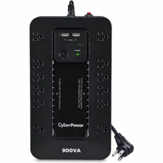 Picture of CyberPower ST900U Standby UPS Systems - 900VA/500W, 120 VAC, NEMA 5-15P, Compact, 12 Outlets, PowerPanel Personal, $125000 CEG, 3YR Warranty