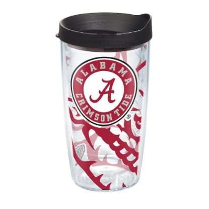 Picture of Tervis Genuine NCAA Tumbler With Lid, Alabama Crimson Tide, 16 Oz, Clear