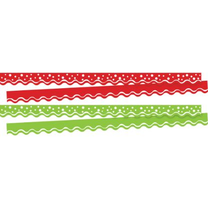 Picture of Barker Creek Double-Sided Scalloped Borders, 2-1/4in x 36in, Christmas, 13 Strips Per Pack, Set Of 2 Packs