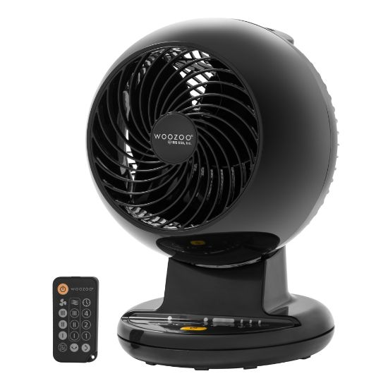 Picture of IRIS Woozoo C15T Compact Oscillating Desk Fan, 11-15/16inH x 8inW x 8-11/16inD, Black