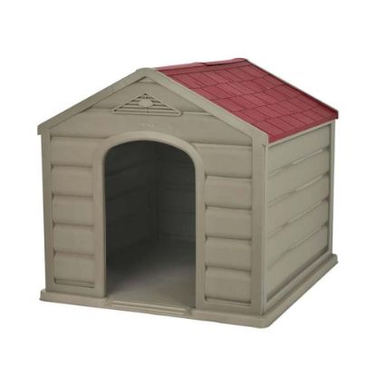 Picture of Inval RIMAX Dog House, Small Breed, Taupe/Red