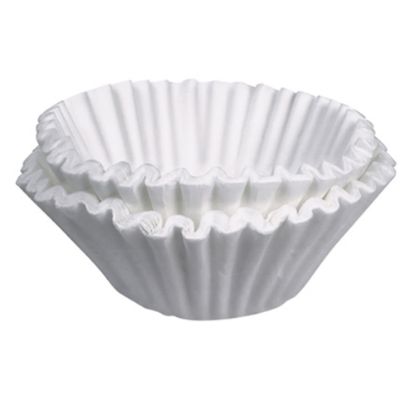 Picture of BUNN Flat-Bottom Commercial Coffee Filters, 12 Cup, White, Pack Of 500