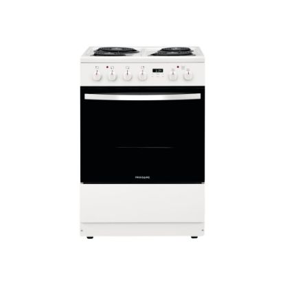 Picture of Frigidaire Freestanding Range 24in Electric - 24in - Single Oven x Oven(s) - 4 x Cooking Element(s) - Electric CoilPorcelain Cooktop - 1.90 ft� Primary Oven - Traditional Primary Oven - Electric Oven - Electronic Clock/Timer - Freestanding - White