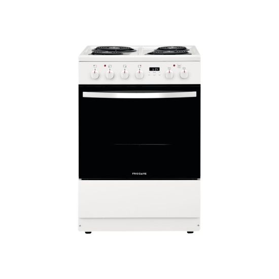 Picture of Frigidaire Freestanding Range 24in Electric - 24in - Single Oven x Oven(s) - 4 x Cooking Element(s) - Electric CoilPorcelain Cooktop - 1.90 ft� Primary Oven - Traditional Primary Oven - Electric Oven - Electronic Clock/Timer - Freestanding - White