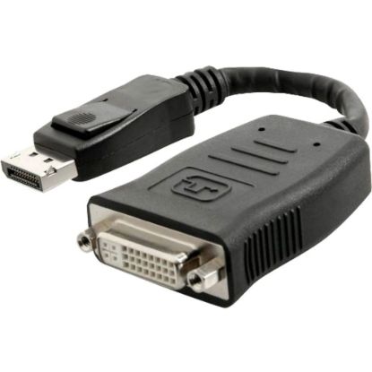 Picture of 4XEM 9in DisplayPort To DVI-I Dual Link Male to Female Adapter Cable, 9in, Black