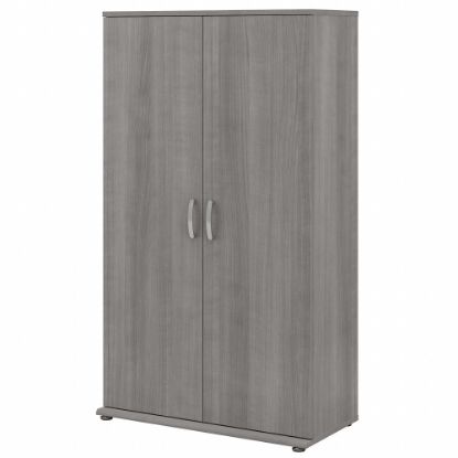 Picture of Bush Business Furniture Universal Tall Storage Cabinet With Doors And Shelves, Platinum Gray, Standard Delivery