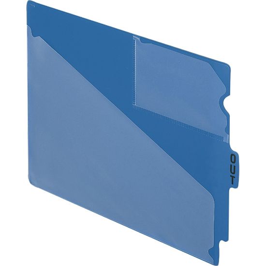 Picture of Pendaflex Poly End-Tab Out Guides, Letter Size, Blue, Box Of 50