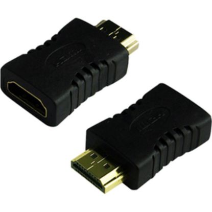 Picture of 4XEM HDMI A Male To HDMI A Female Port saver Adapter supporting 1080p 3D - 1080p 3D HDMI Port saver HDMI female to male adapter 1 x HDMI (Type A) Female Digital Audio/Video - 1 x HDMI (Type A) Male Digital Audio/Video - Gold Plated Connector - Black