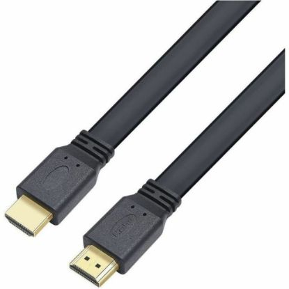 Picture of 4XEM 10FT Flat HDMI M/M Cable - 10 ft HDMI A/V Cable for Audio/Video Device, TV, Tablet PC, Satellite Receiver - First End: 1 x 19-pin HDMI Digital Audio/Video - Male - Second End: 1 x 19-pin HDMI Digital Audio/Video - Male - 10.2 Gbit/s