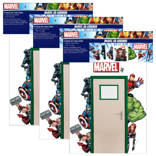 Picture of Eureka Marvel Go-Arounds, 8 Pieces Per Set, Pack Of 3 Sets