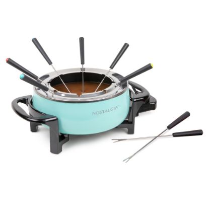 Picture of Nostalgia Electrics 6-Cup Electric Fondue Pot, Aqua