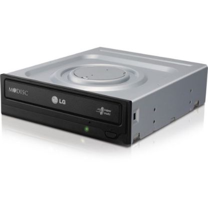 Picture of LG GH24NSC0 DVD-Writer - 1 x Retail Pack - Black - DVD-RAM/�R/�RW Support - 48x CD Read/48x CD Write/24x CD Rewrite - 16x DVD Read/24x DVD Write/8x DVD Rewrite - Double-layer Media Supported - SATA - 5.25in - 1/2H