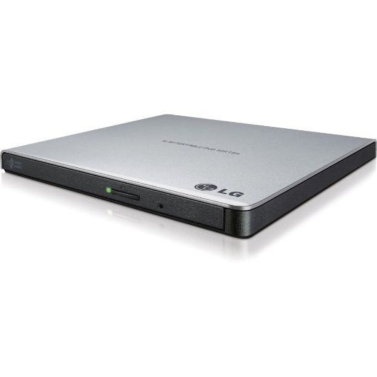 Picture of LG GP65NS60 DVD-Writer - 1 x Retail Pack - Silver - DVD-RAM/�R/�RW Support - 24x CD Read/24x CD Write/24x CD Rewrite - 8x DVD Read/8x DVD Write/8x DVD Rewrite - Double-layer Media Supported - USB 2.0