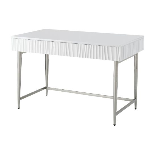 Picture of Coast to Coast Miranda 48inW Writing Desk, Waves Glossy White