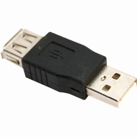 Picture of 4XEM USB 2.0 Female To Male Adapter - 1 Pack - 1 x 4-pin Type A USB 2.0 USB Female - 1 x 4-pin Type A USB 2.0 USB Male - Black