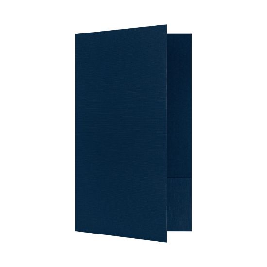 Picture of LUX Presentation Folders, 9in x 14 1/2in, Blue Linen, Pack Of 25 Folders