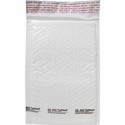 Picture of Sealed Air Tuffgard Premium Cushioned Mailers - Bubble - #0 - 6in Width x 10in Length - Peel & Seal - Poly - 25 / Carton - White