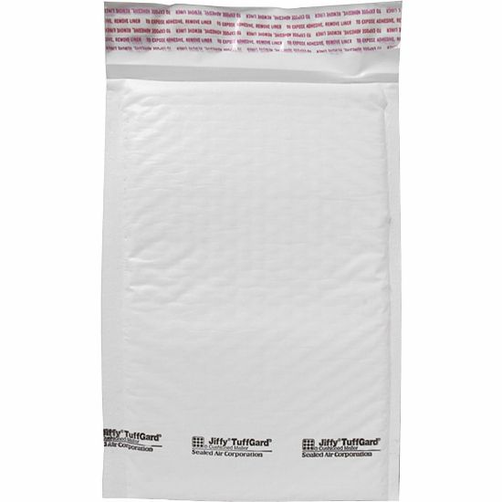 Picture of Sealed Air Tuffgard Premium Cushioned Mailers - Bubble - #0 - 6in Width x 10in Length - Peel & Seal - Poly - 25 / Carton - White